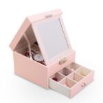 Sminkspegel smyckeskrin - Rosa