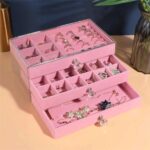 Smyckesförvaring akryl - Rosa, 24x13.5x11cm